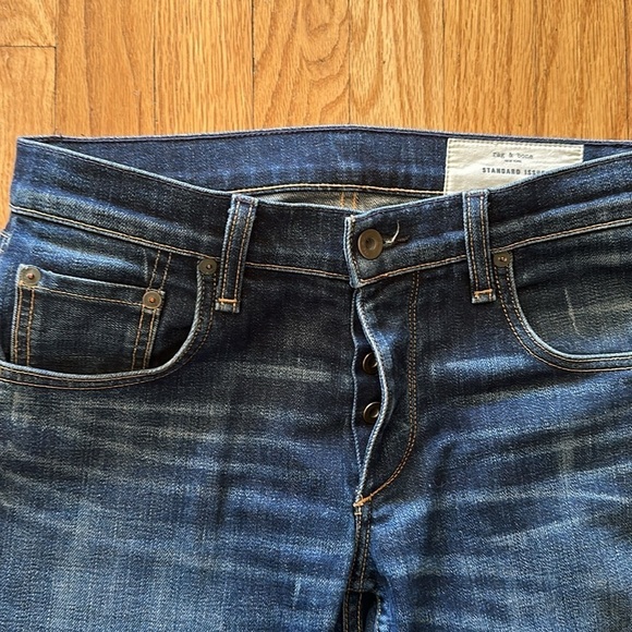 Rag & Bone sz 28 Standard Issue Fit 2 Slim Leg button fly super flattering VGUC - Picture 3 of 7